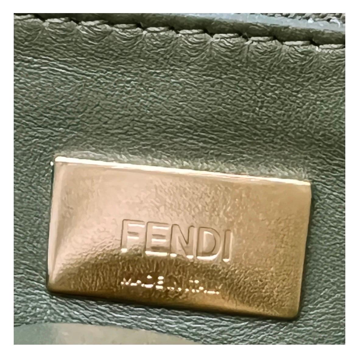 Fendi Green Gradient Crocodile Peekaboo Bag 2