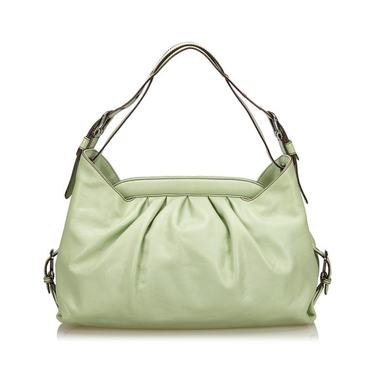 Fendi Green Leather Borsa Doctor Hobo Bag For Sale at 1stDibs