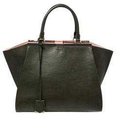 Fendi Green Leather Large 3Jours Tote
