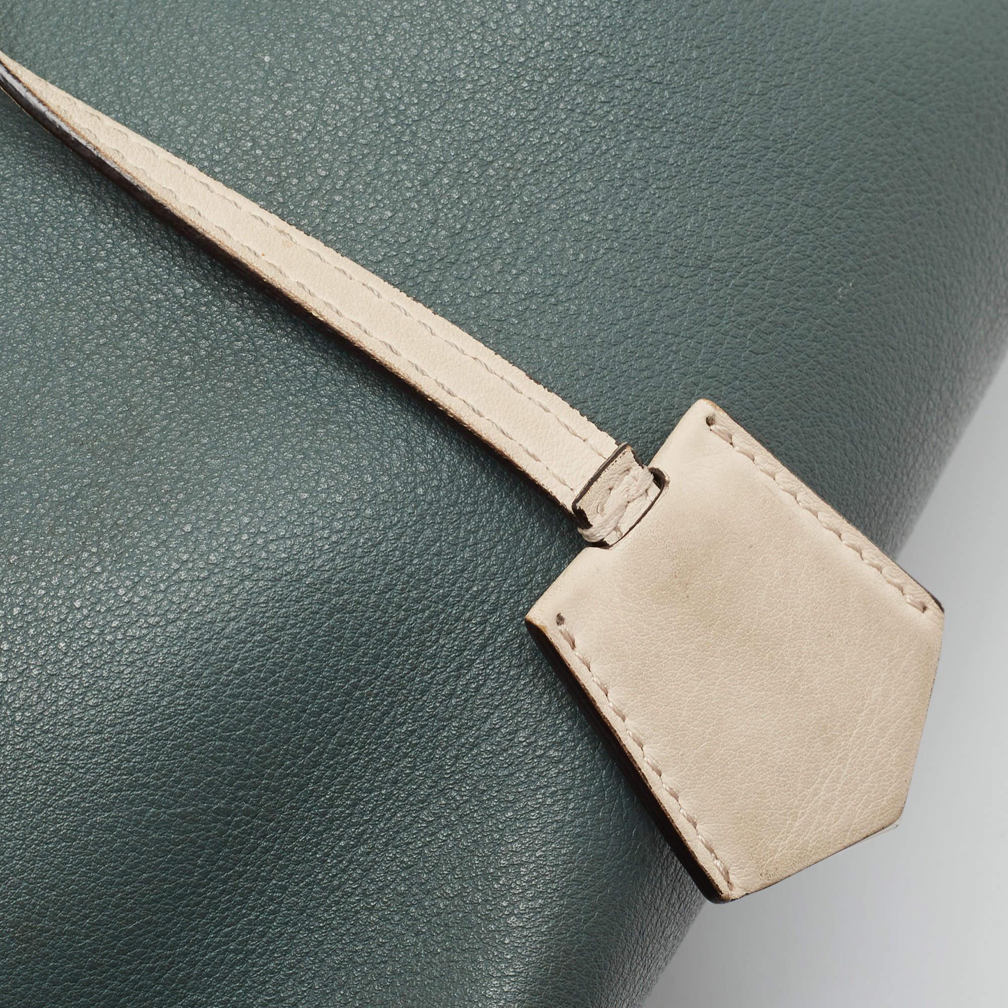 Fendi Green Malachite/Beige Leather Medium By The Way Shoulder Bag 5