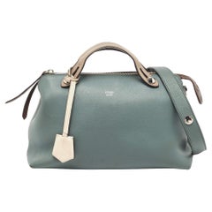Fendi Green Malachite/Beige Leather Medium By The Way Shoulder Bag