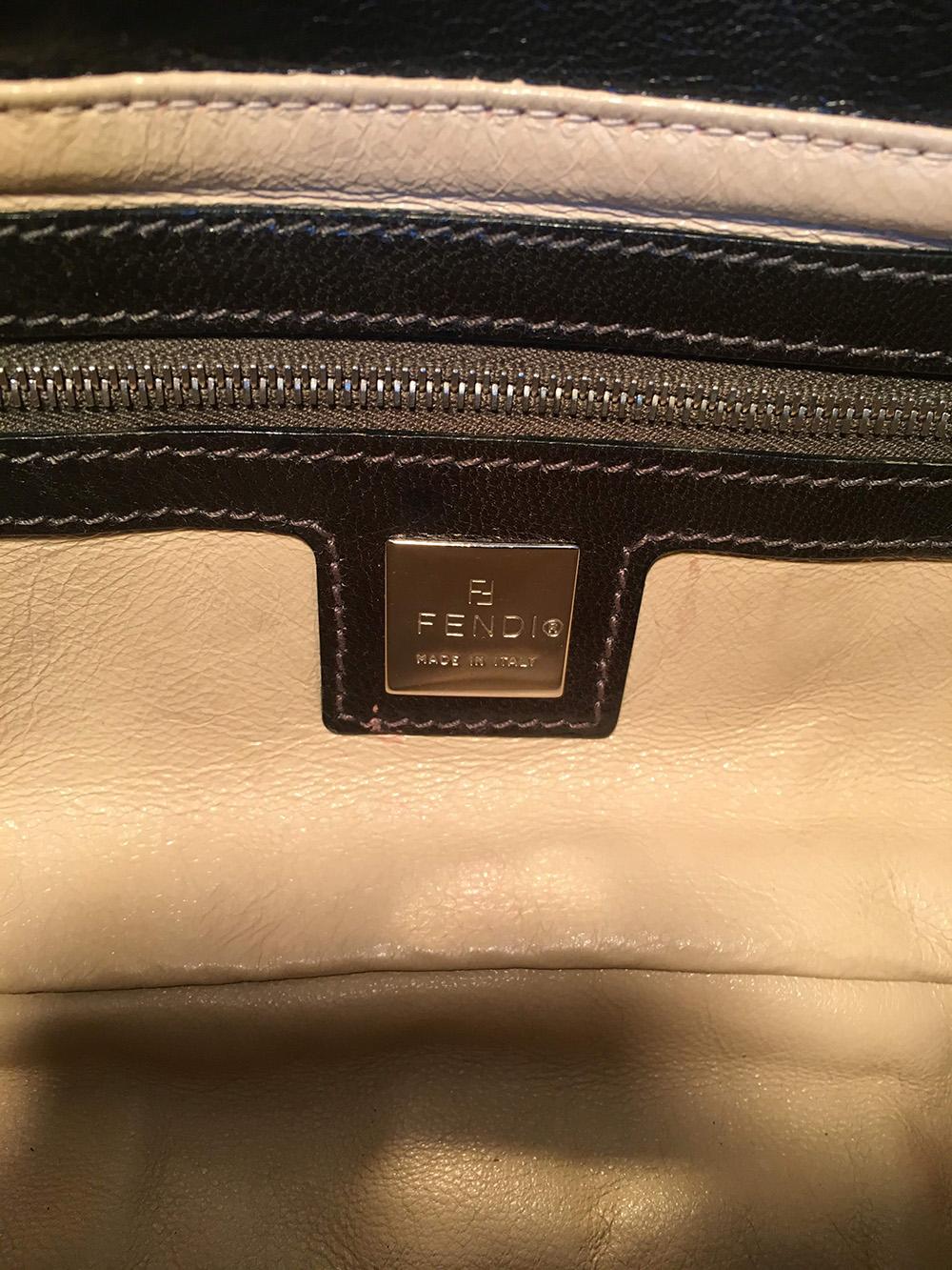 Fendi Green Mink Fur & Lizard Baguette 1