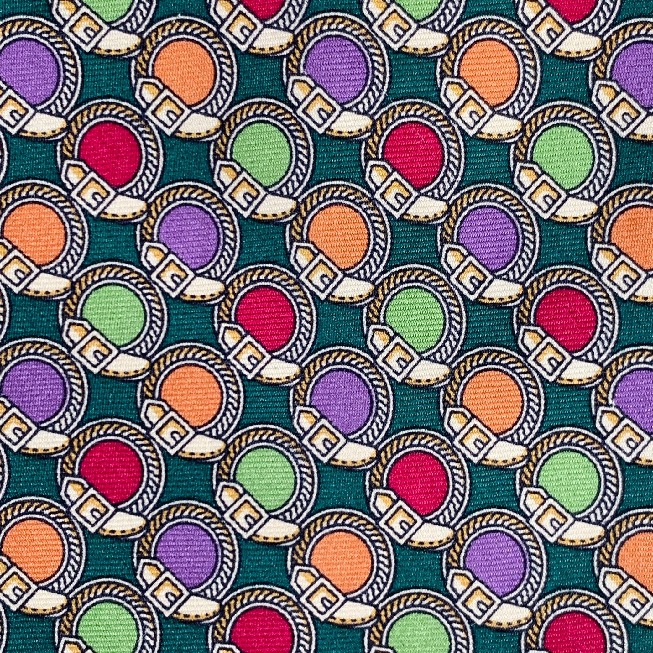 FENDI necktie
in a green and multi-color silk featuring a dots pattern. Made in Italy.Very Good Pre-Owned Condition.Width: 3.75 inches Length: 59 inches 
  
  
 
Sui Generis Reference: 136923
Category: Tie
More Details
    
Brand:  FENDI
Color: 