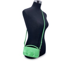 Fendi Green Patent Leather and Leather Baguette Phone Pouch