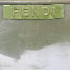 Fendi Green Rubber Wedge Rain Boots Size 36