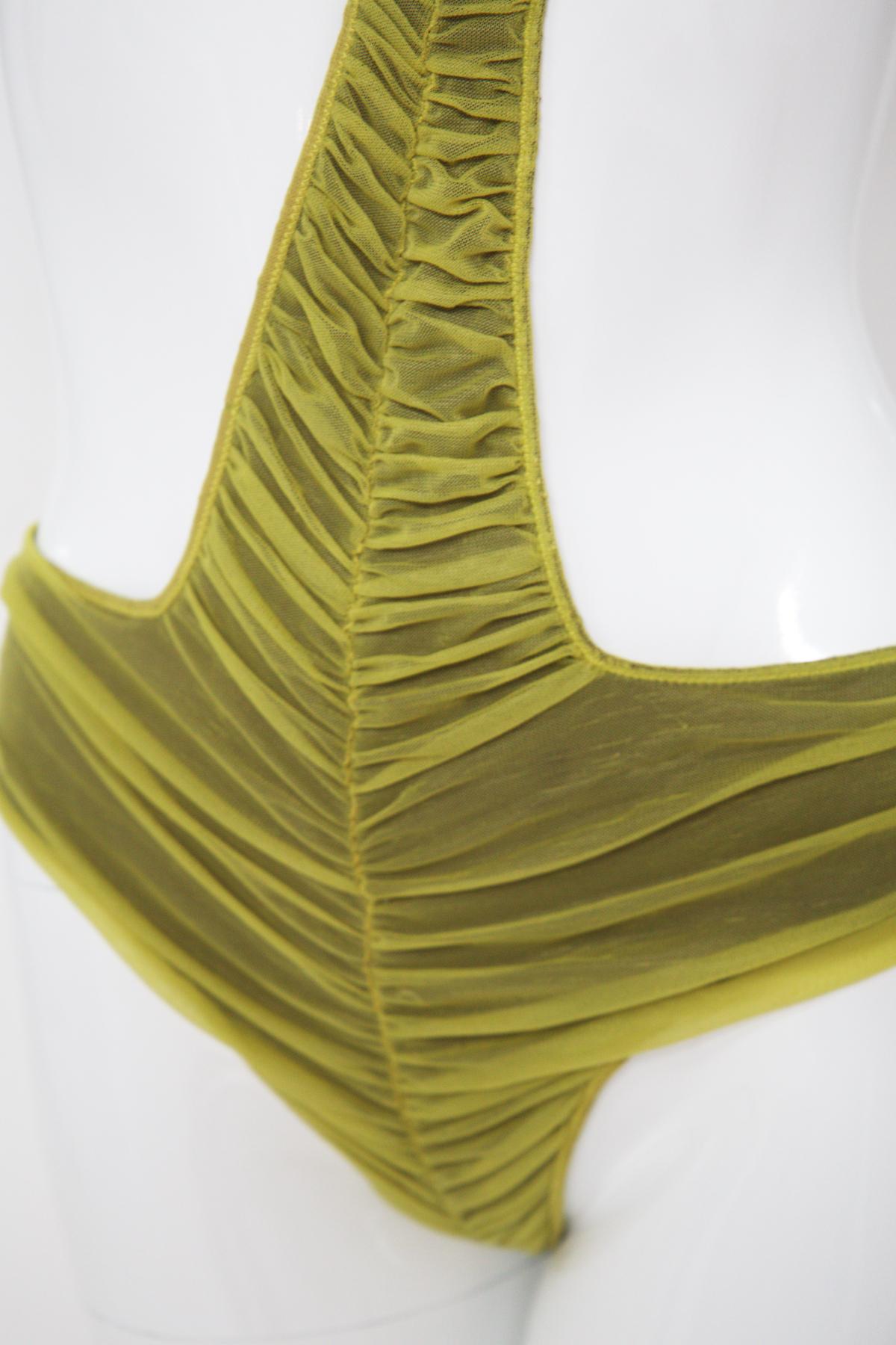 Gray Fendi Green Trikini Swimsuit