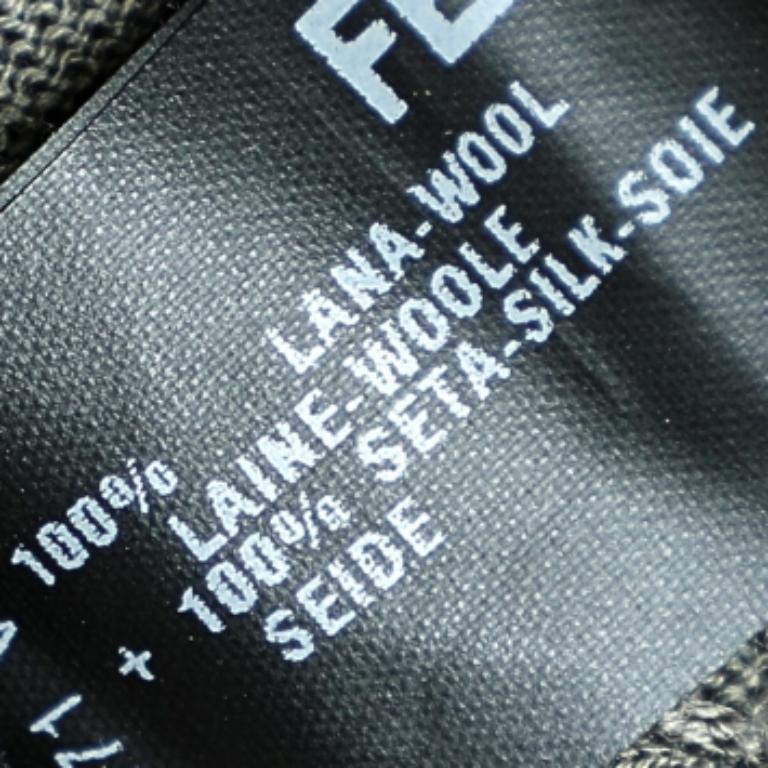 Fendi Grüner Cardigan mit Rüschenausschnitt aus Wolle und Seide L 1