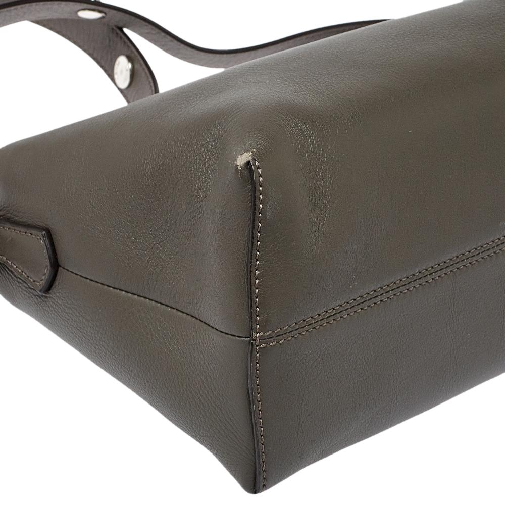 Fendi Grey/Black Leather Medium By The Way Boston Bag 7