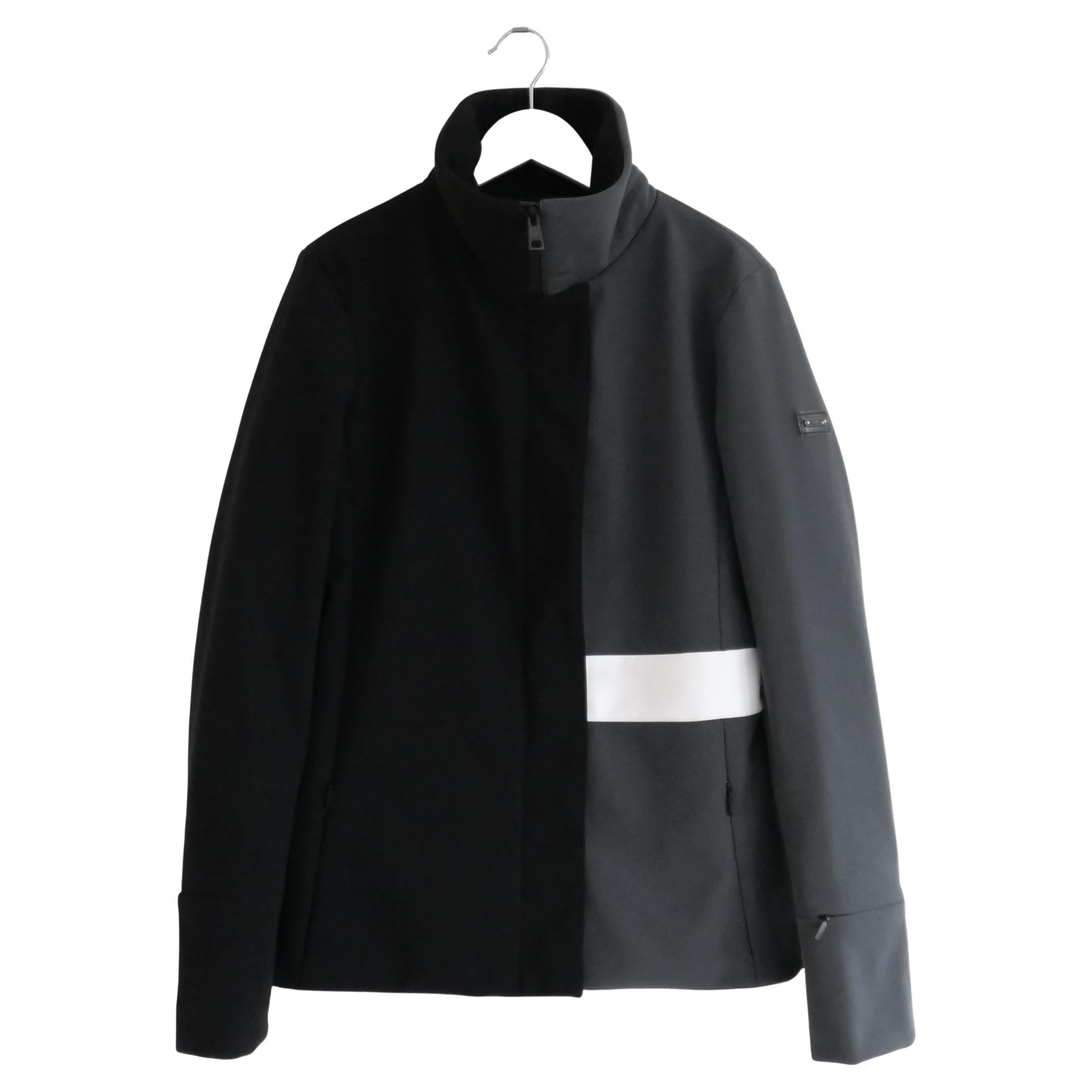 Giacca da sci Fendi Puffer grigia e nera in vendita