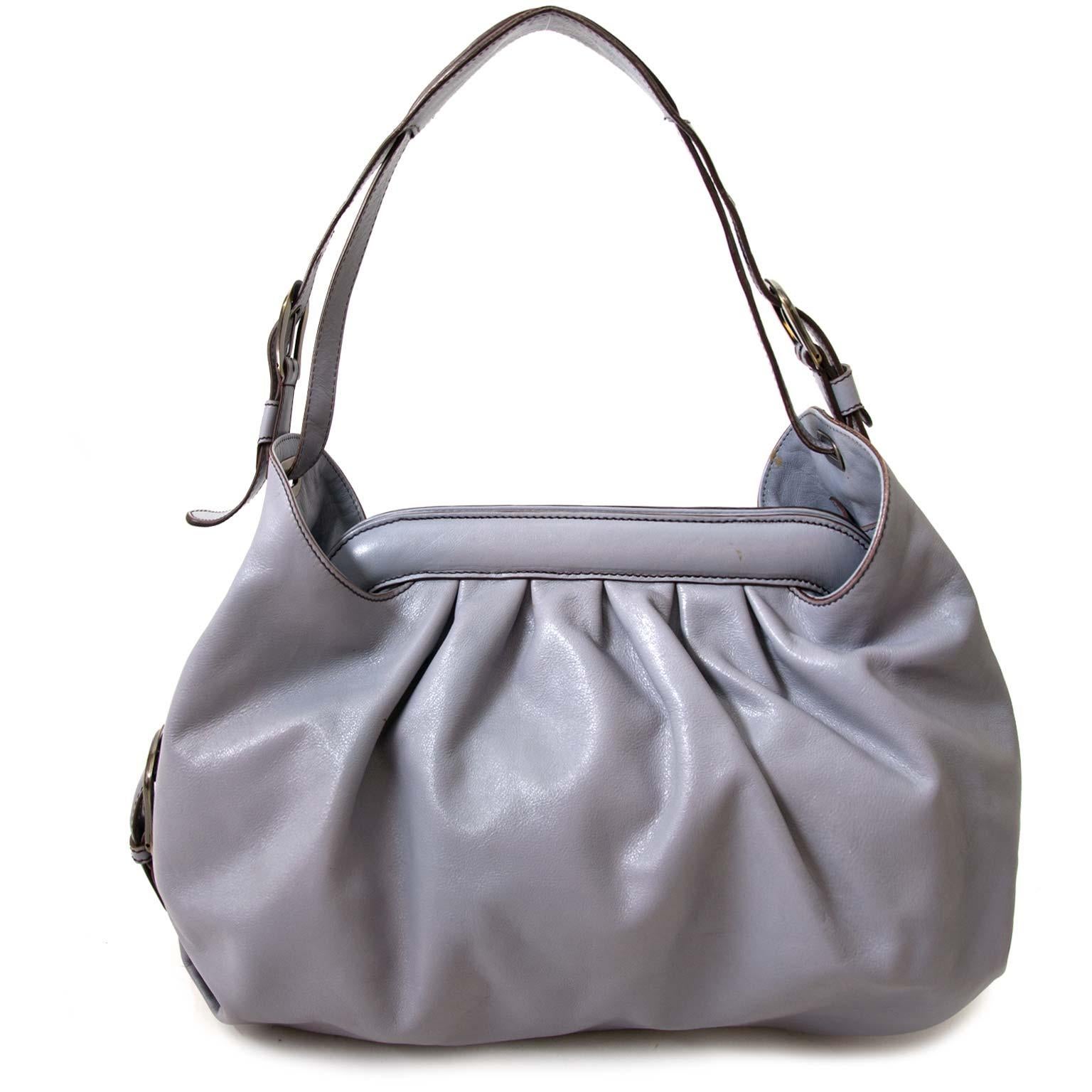 Gray Fendi Grey Blue Leather Doctor Bag 