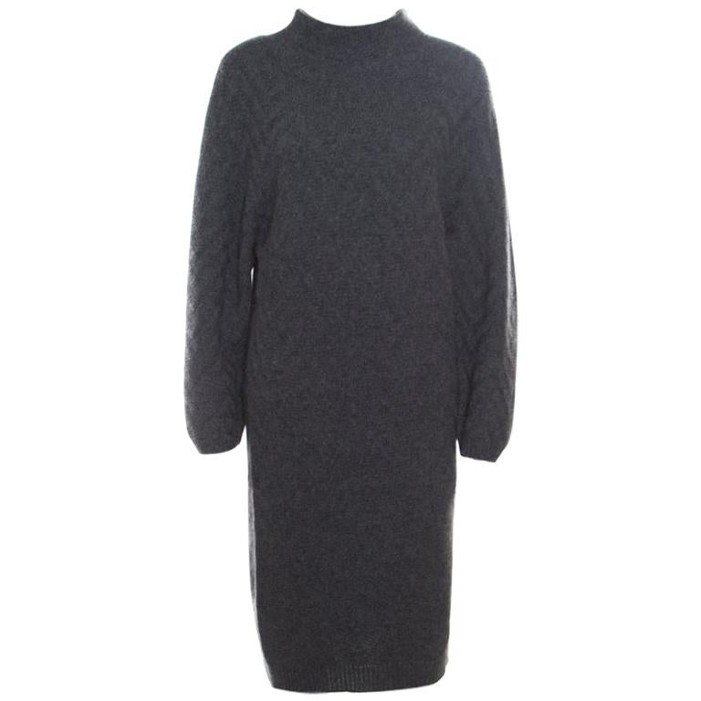 Womens Fur Embellished Sleeve Sequin Long Knitted Jumper Funnel Neck Longline 