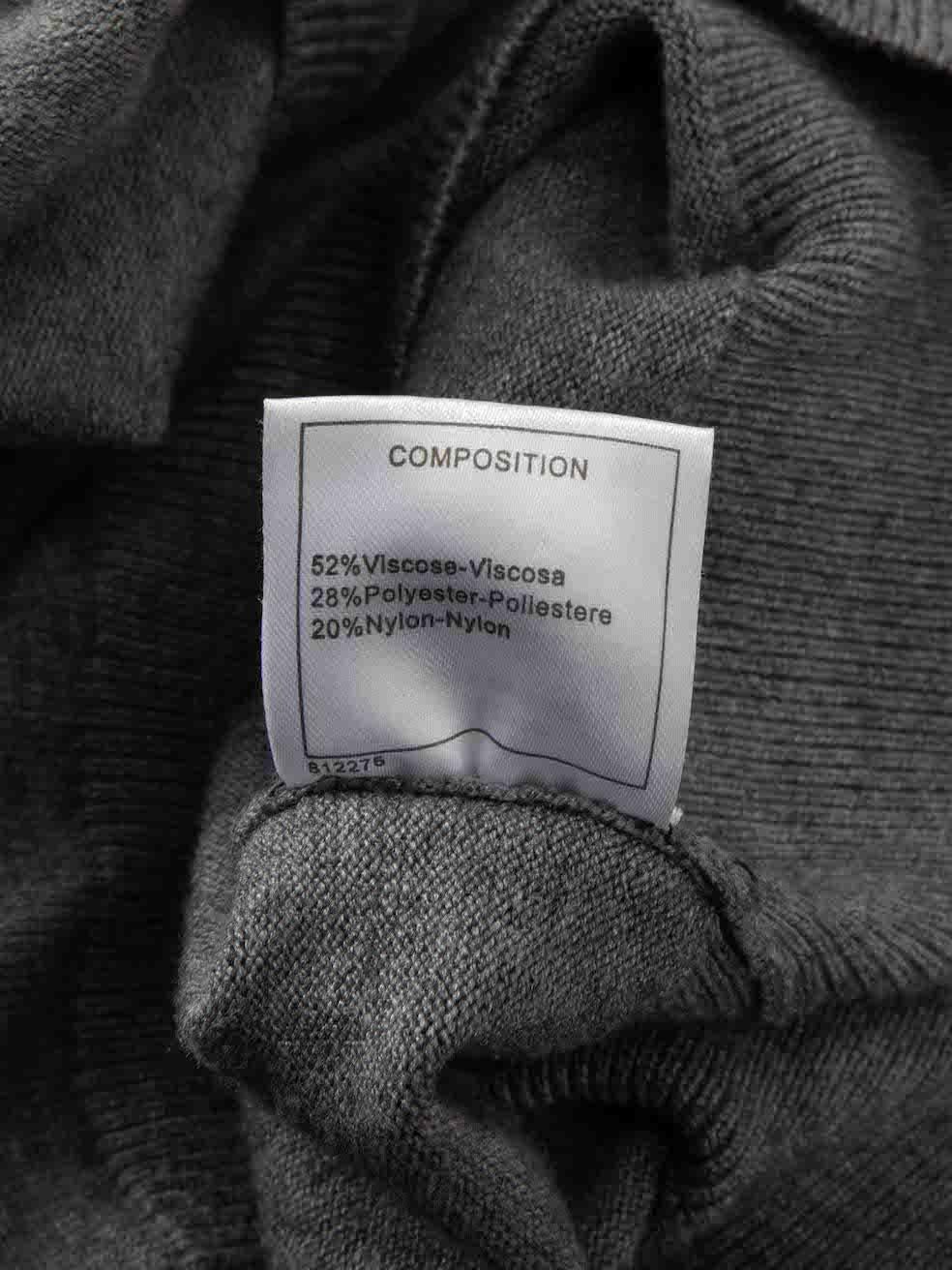 Fendi Grey FF Logo Knit Jumper Size S For Sale 1