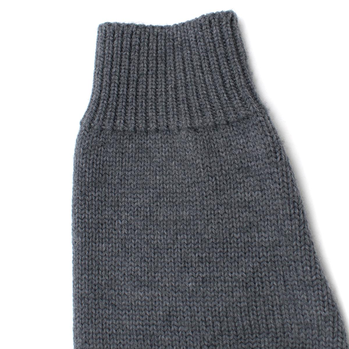 Men's Fendi Grey FF Logo Knit Sweater - New Season 