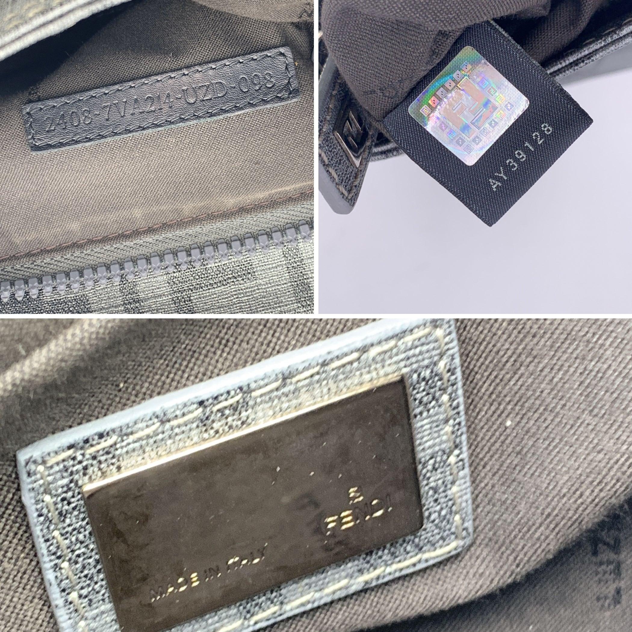Fendi Grey FF Zucca Canvas Unisex Crossbody Messenger Bag For Sale 2