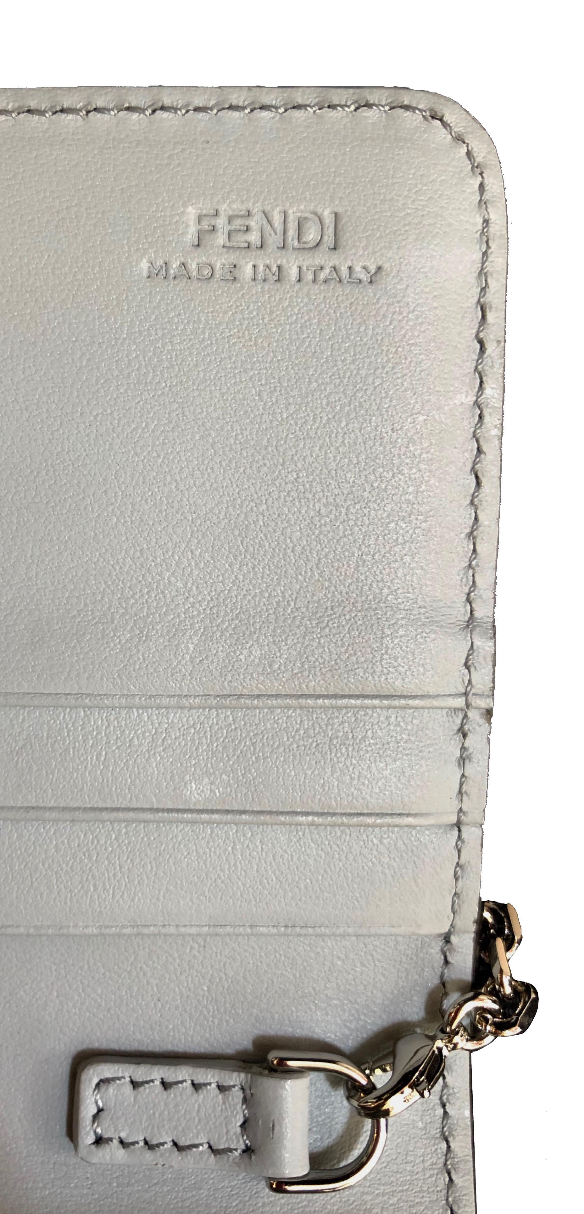 Women's or Men's Fendi Grey Fun Fair Wallet on Chain Bag