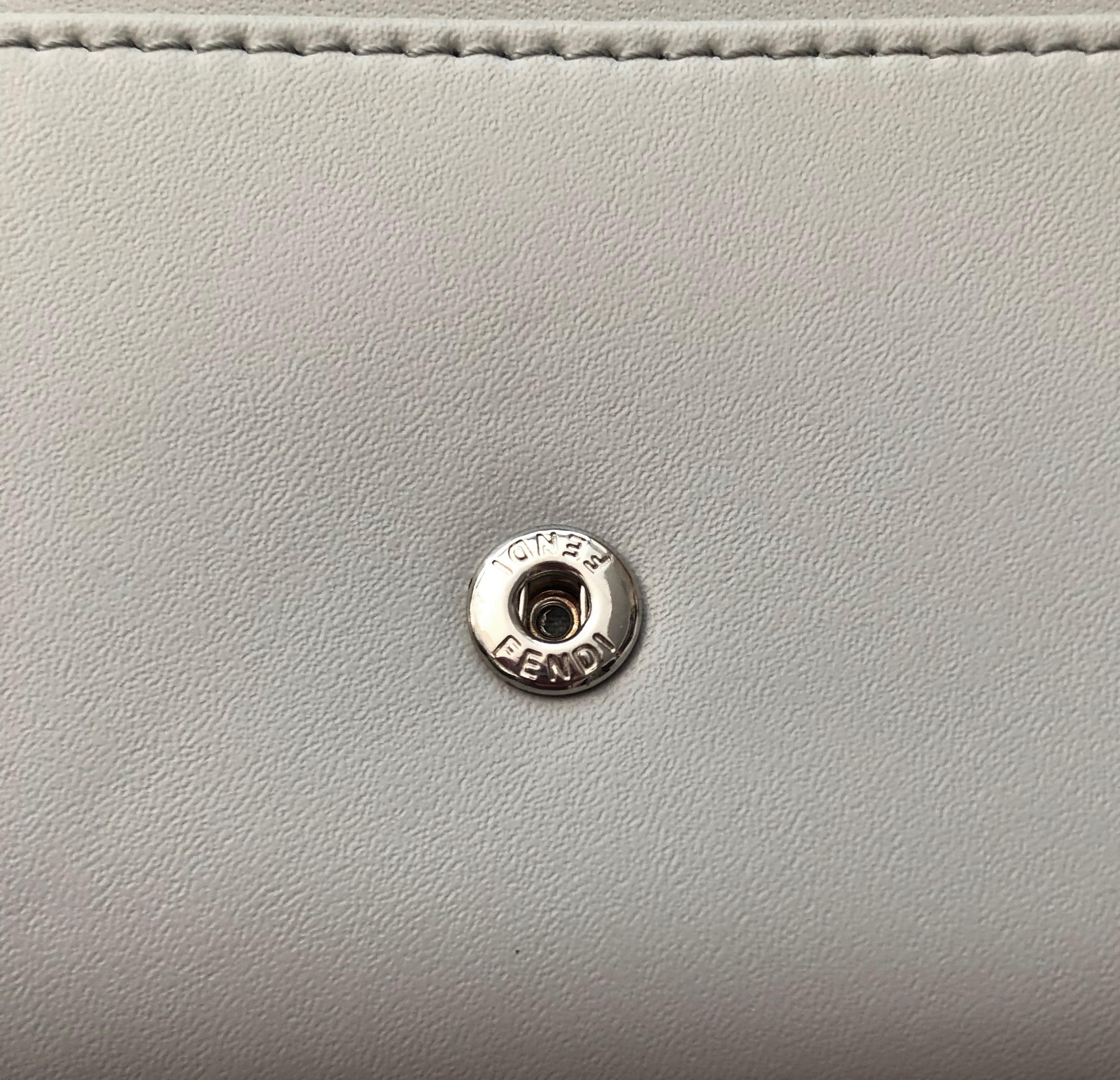 Fendi Grey Fun Fair Wallet on Chain Bag 1