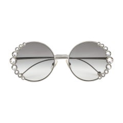 Fendi Grey Gradient Crystals FF0259S Round Sunglasses