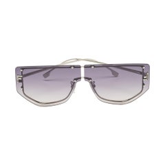 Fendi Grey Gradient FF40096U Fendi First Crystals Shield Sunglasses