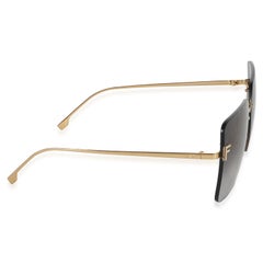 Fendi Grey Gradient Lens Fendi First Crystal Square Sunglasses