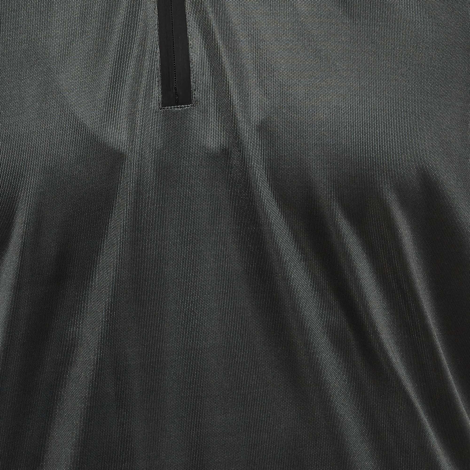Fendi Polo T-shirt gris avec logo M Pour hommes en vente