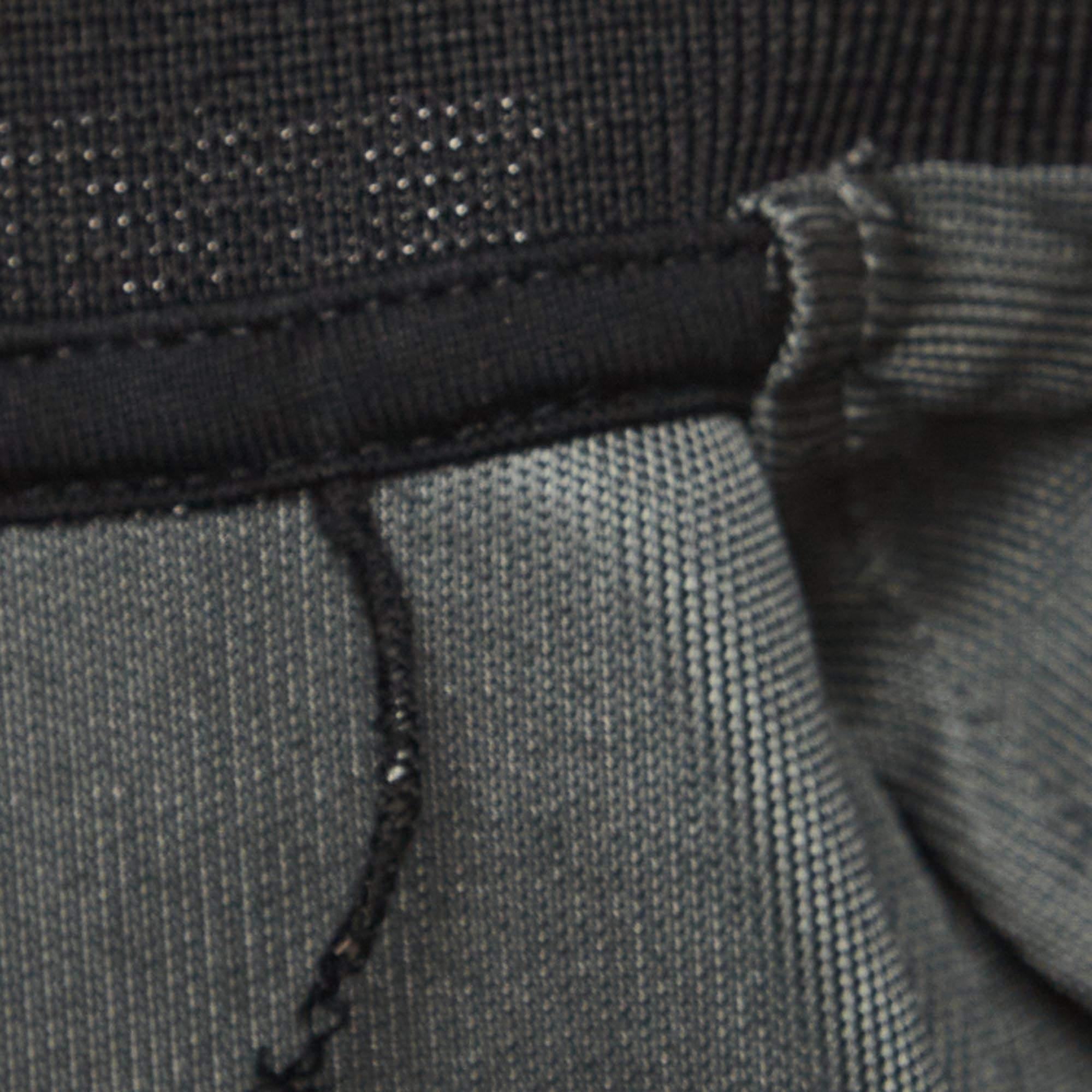 Fendi Grey Jersey Logo Detail Polo T-Shirt M 1
