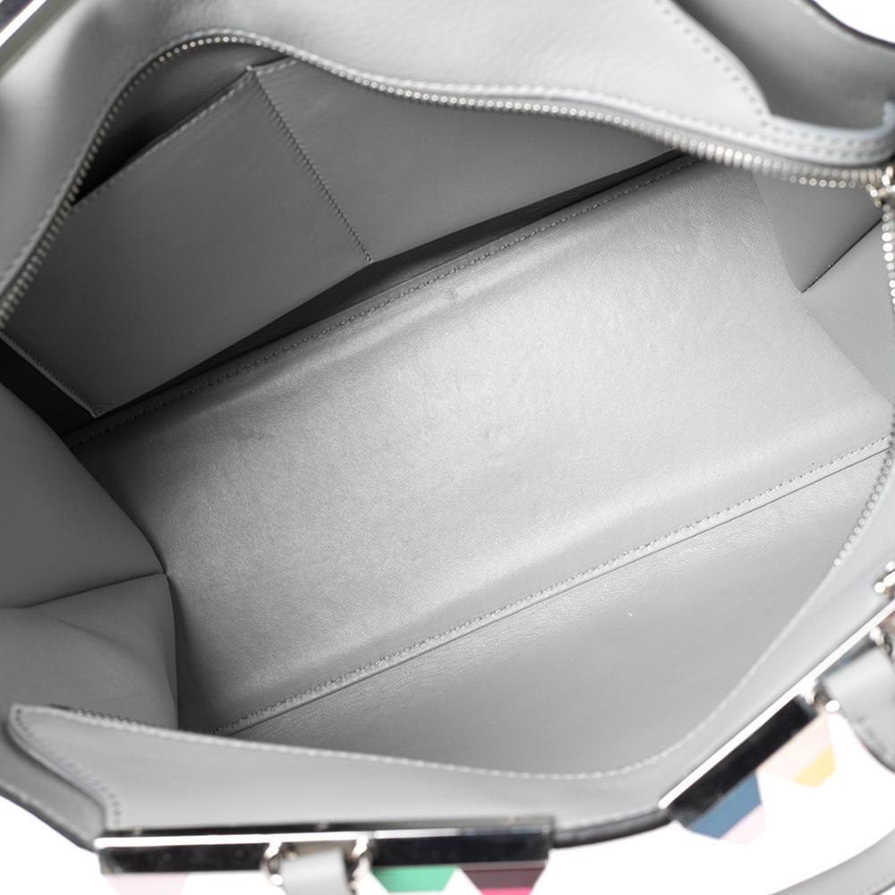 Fendi Grey Leather 3Jours Studded Tote 3