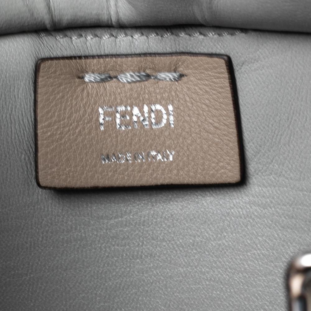 Fendi Grey Leather 3Jours Studded Tote 4