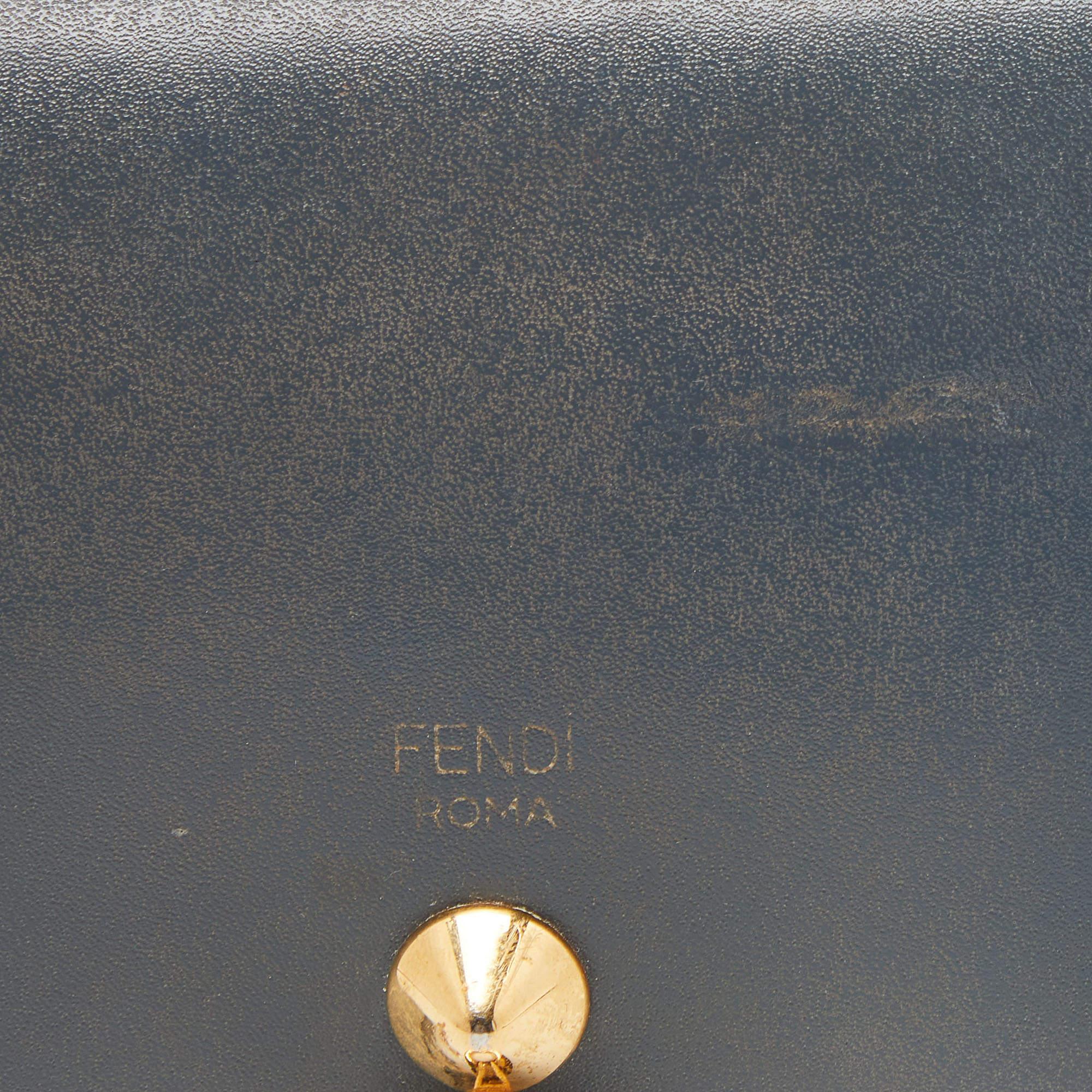 Fendi Grey Leather By The Way Bifold Wallet For Sale 1