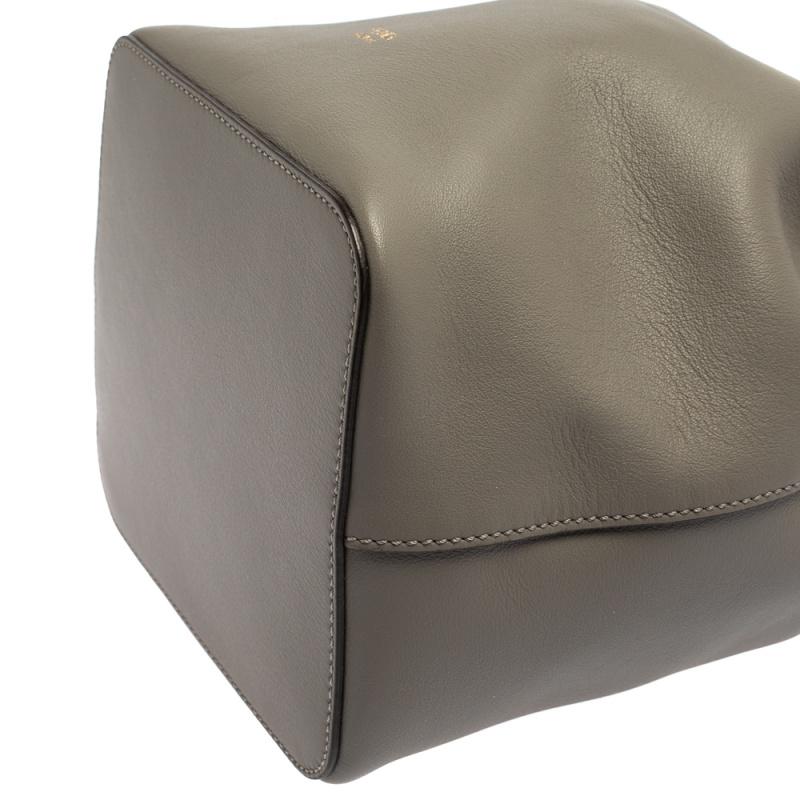 Fendi Grey Leather Grande Mon Trésor Bucket Bag 4