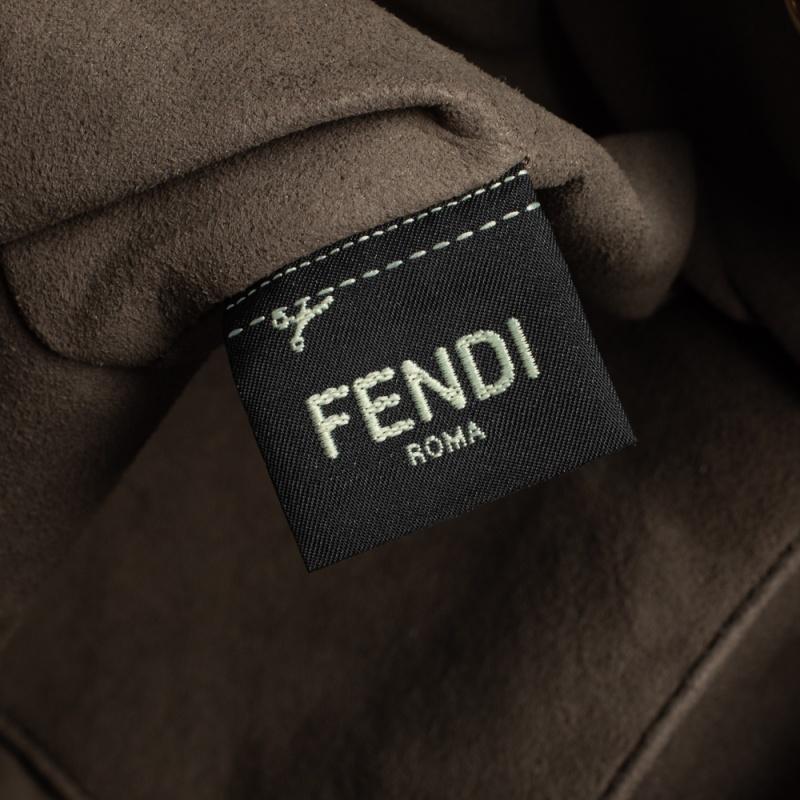 Fendi Grey Leather Grande Mon Trésor Bucket Bag 5