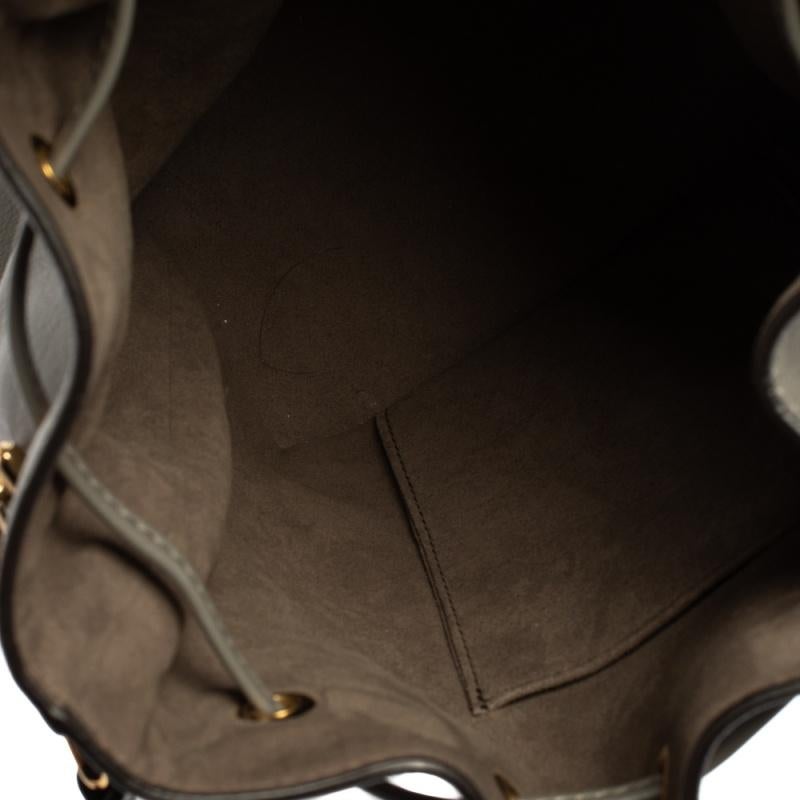 Fendi Grey Leather Grande Mon Trésor Bucket Bag 7