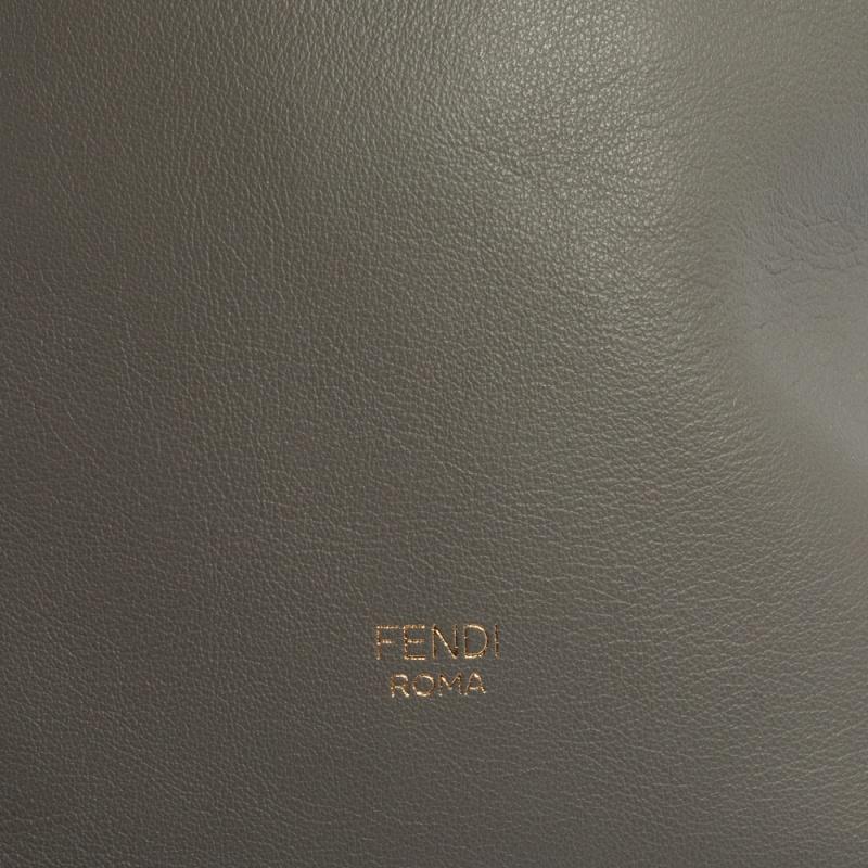 Fendi Grey Leather Grande Mon Trésor Bucket Bag 1
