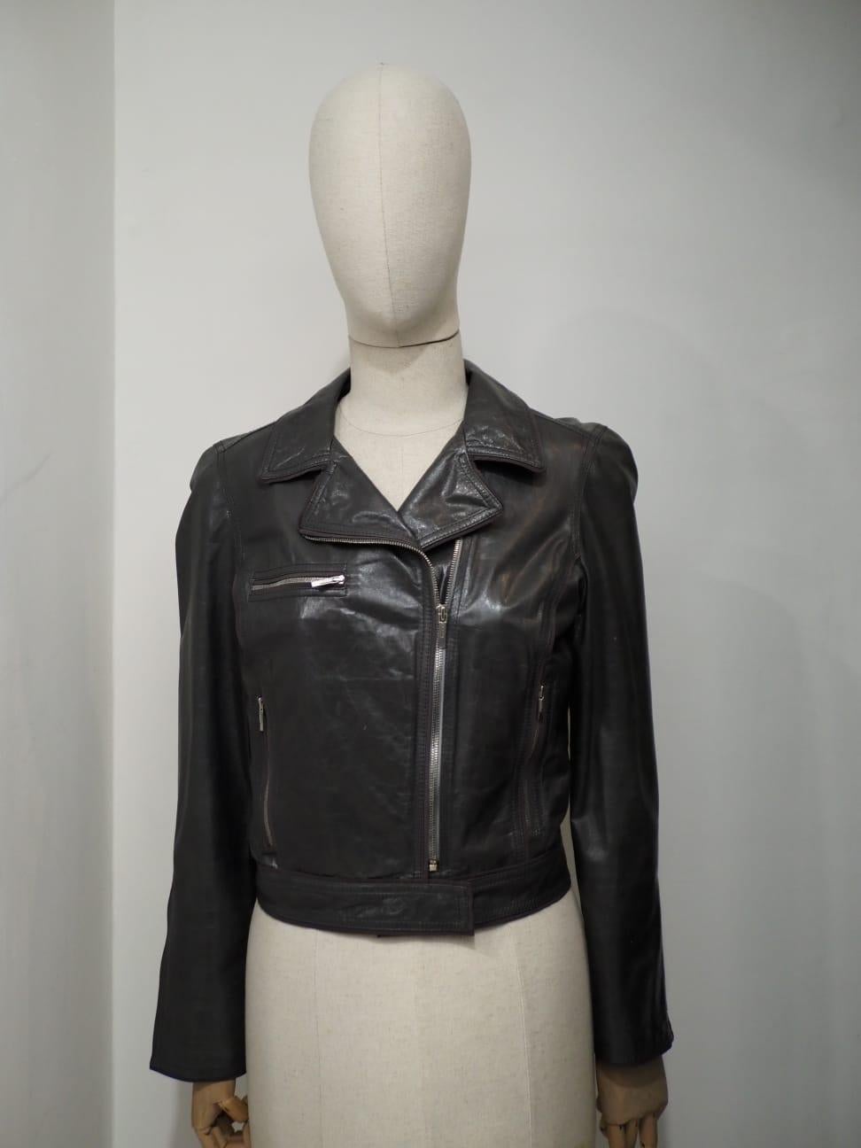 Women's Fendi grey leather jacket For Sale