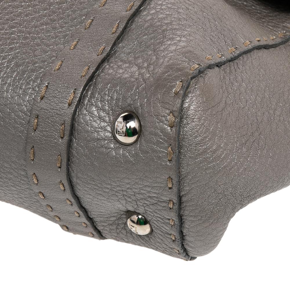 Fendi Grey Leather Linda Bag 3