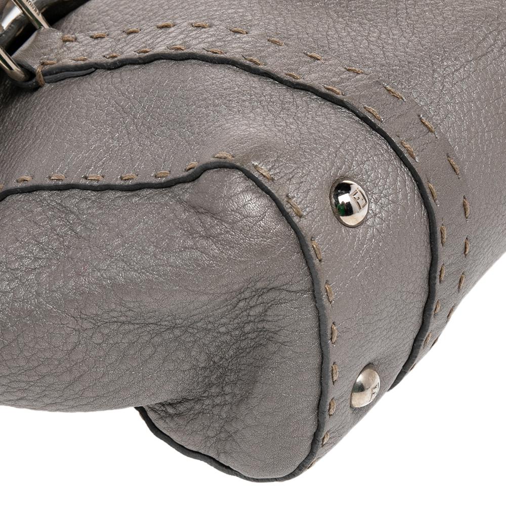 Fendi Grey Leather Linda Bag 5