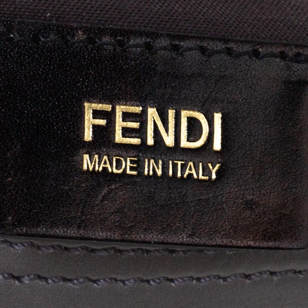 Fendi Grey Leather Maxi Baguette Flap Shoulder Bag 5