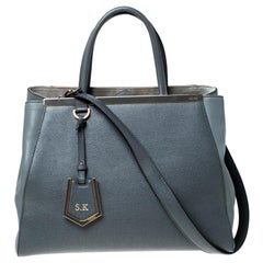 Fendi Grey Leather Medium 2jours Tote