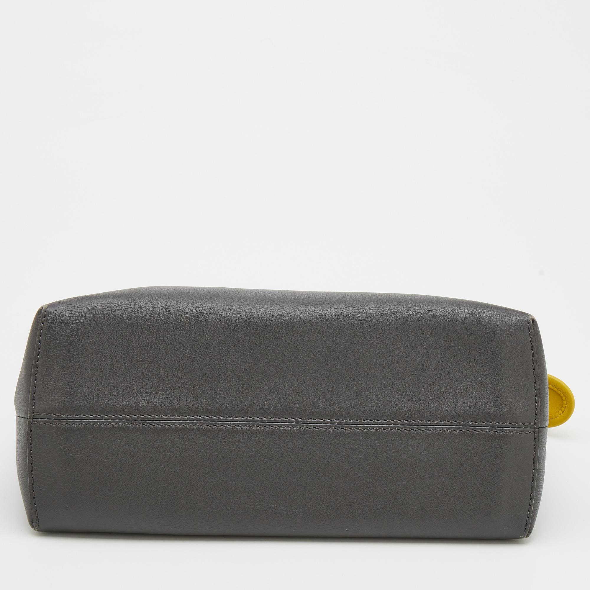 Women's Fendi Grey Leather Medium By The Way Shoulder Bag