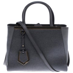 Fendi Grey Leather Mini 2jours Tote