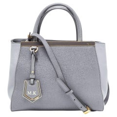 Fendi Grey Leather Mini 2Jours Tote