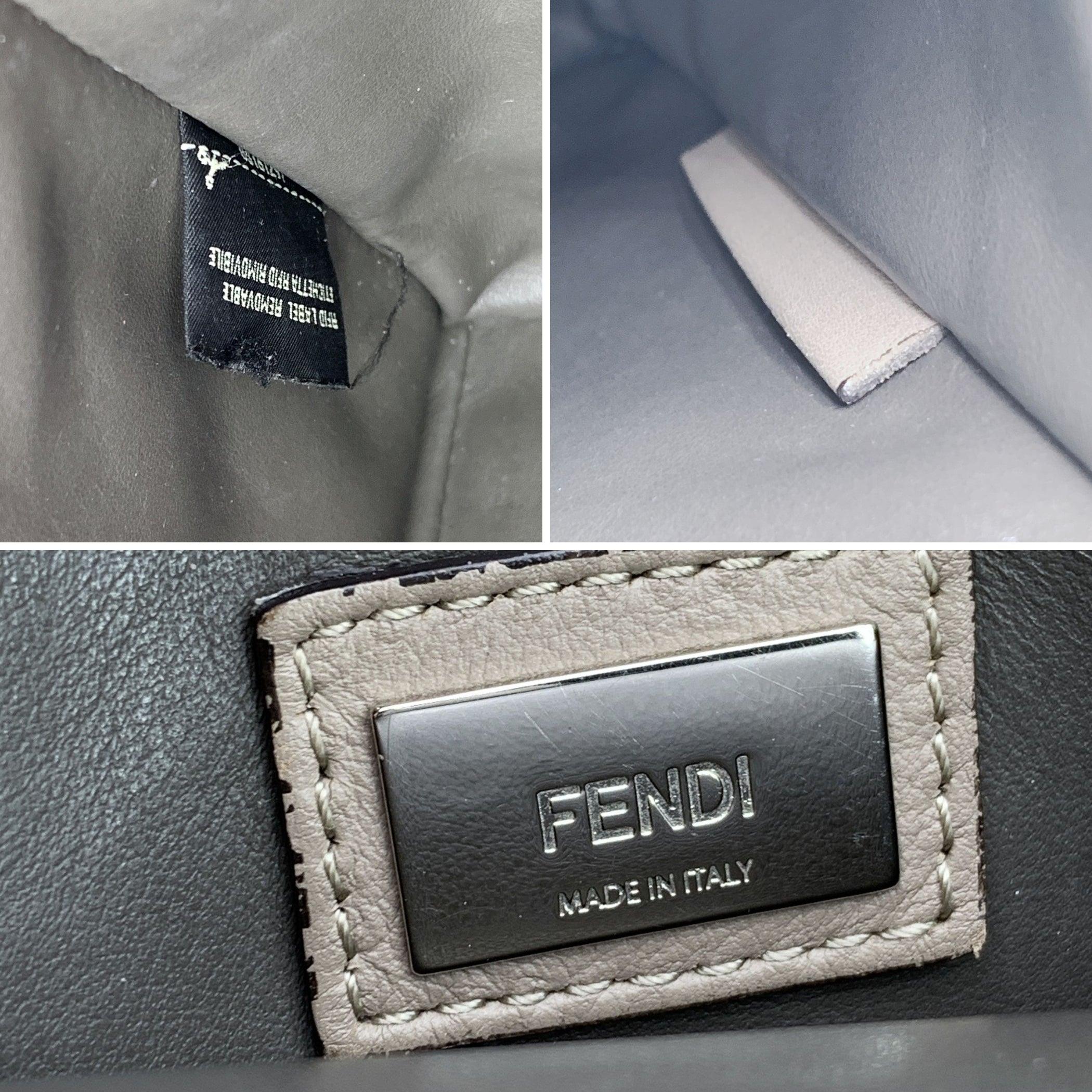 Fendi - Sac à main en cuir gris Petite 2 Jours avec bandoulière Excellent état - En vente à Rome, Rome