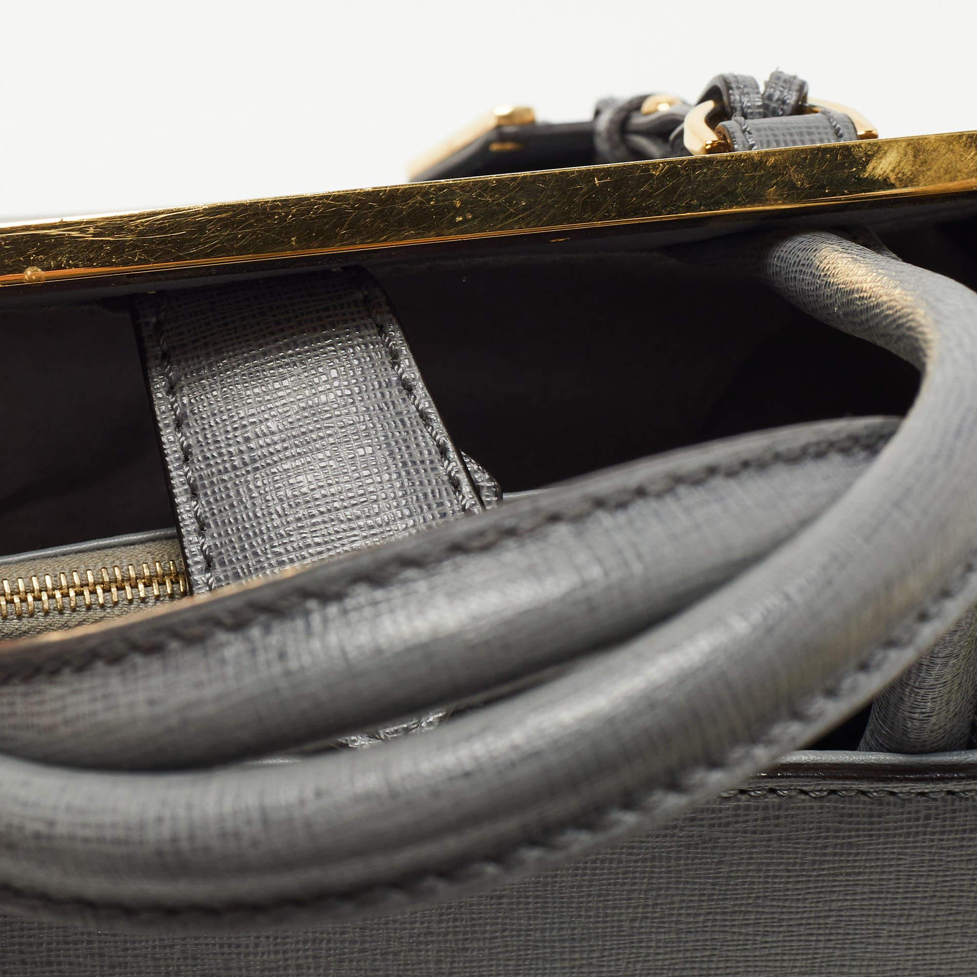 Fendi Grey Leather Petite 2Jours Tote 3