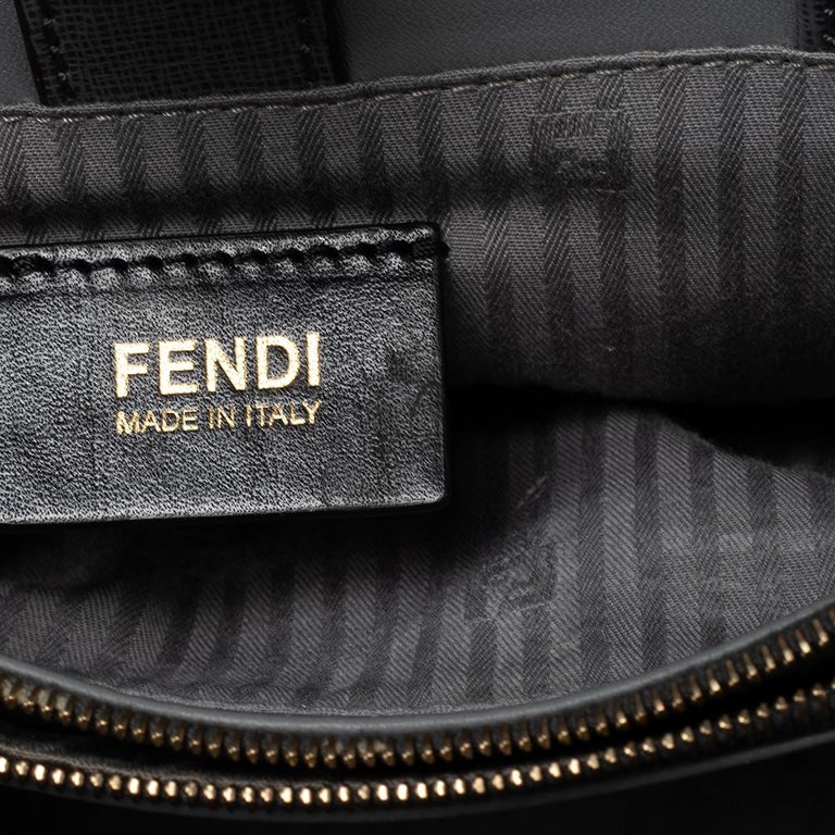 Fendi Grey Leather Small 2Jours Tote at 1stDibs