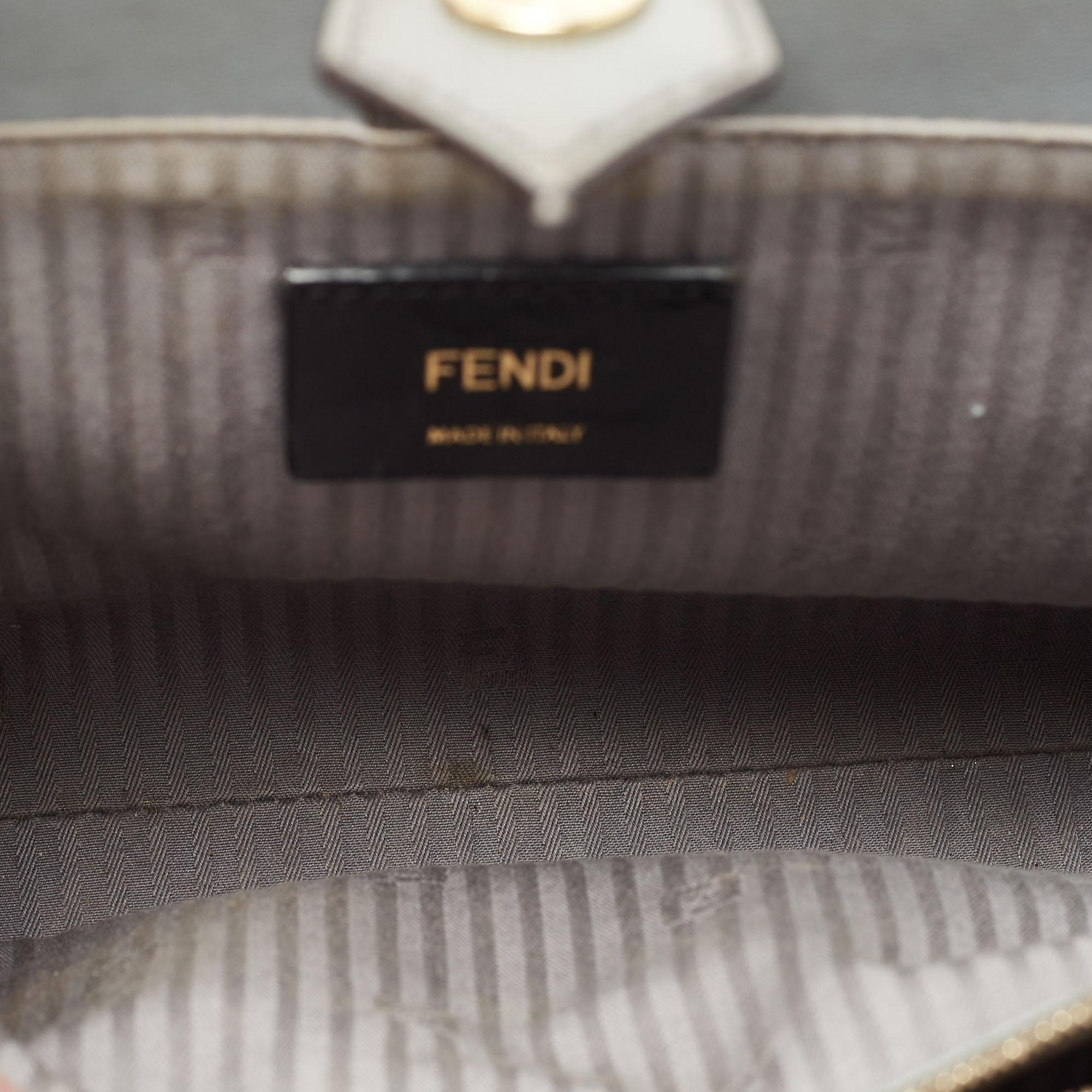 Fendi Grey Leather Small 2Jours Tote 5