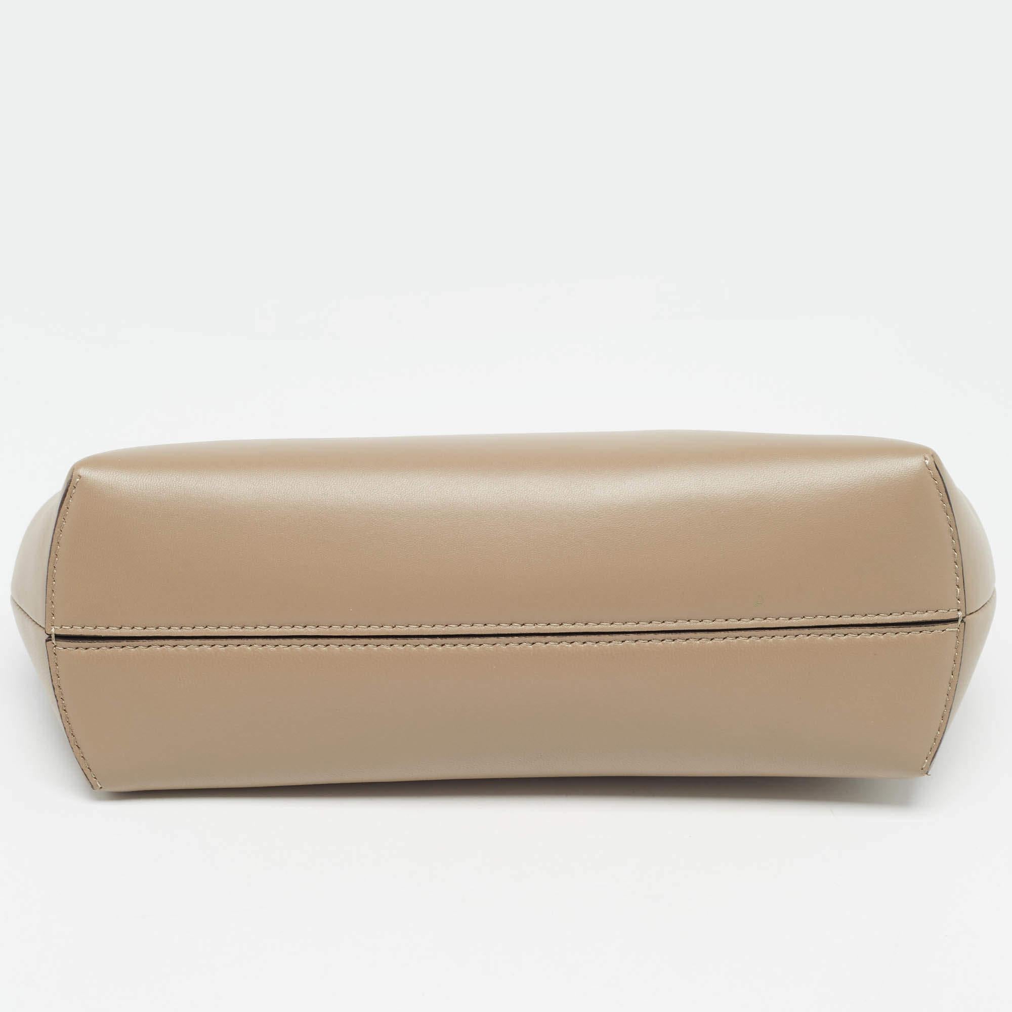 Fendi Grey Leather Small Midi First Shoulder Bag 2