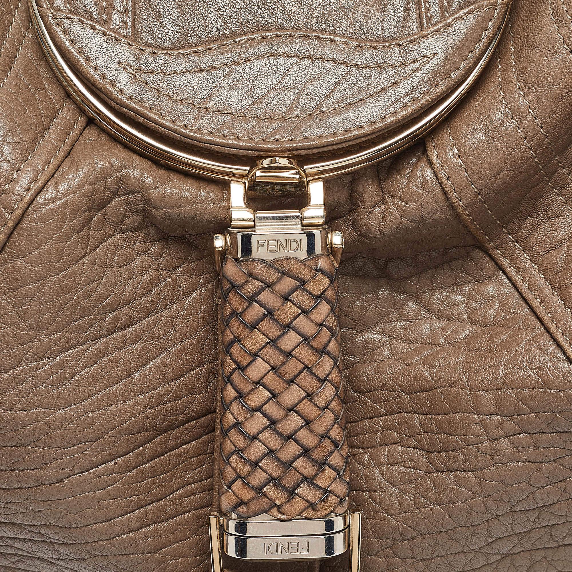 Women's Fendi Grey Leather Spy Hobo
