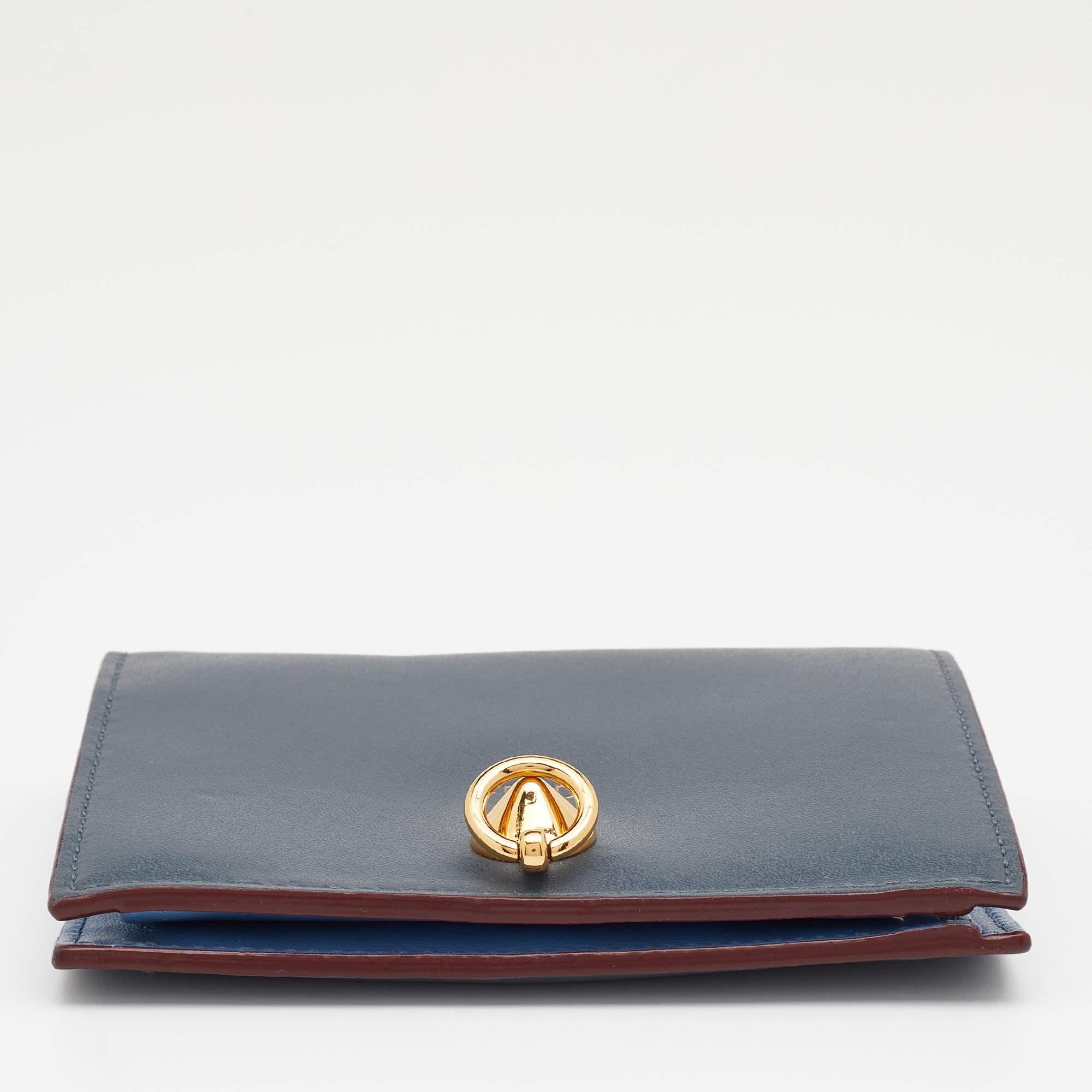 light blue leather wallet