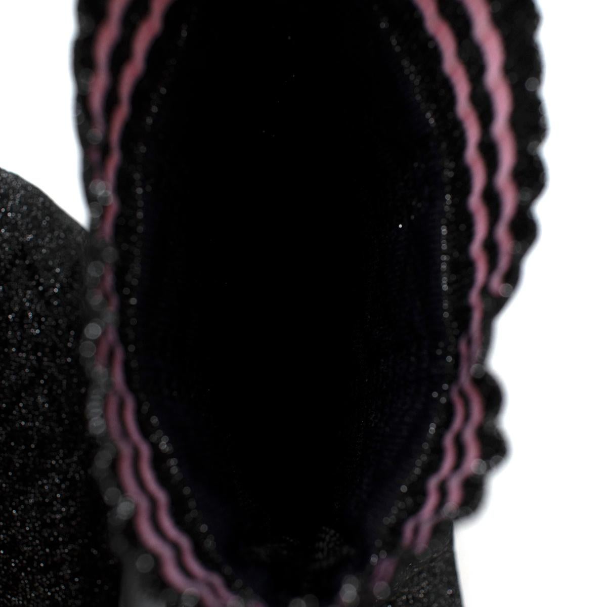 Black Fendi Grey Lurex Sock Trainers - Size EU 37.5 For Sale