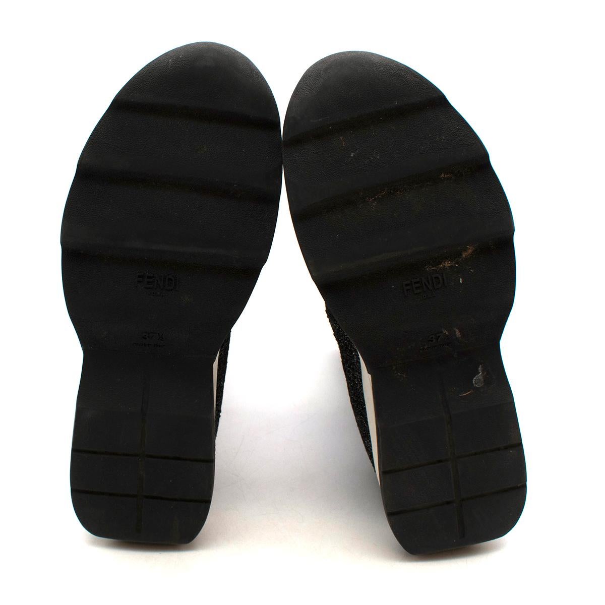 Women's Fendi Grey Lurex Sock Trainers - Size EU 37.5 For Sale
