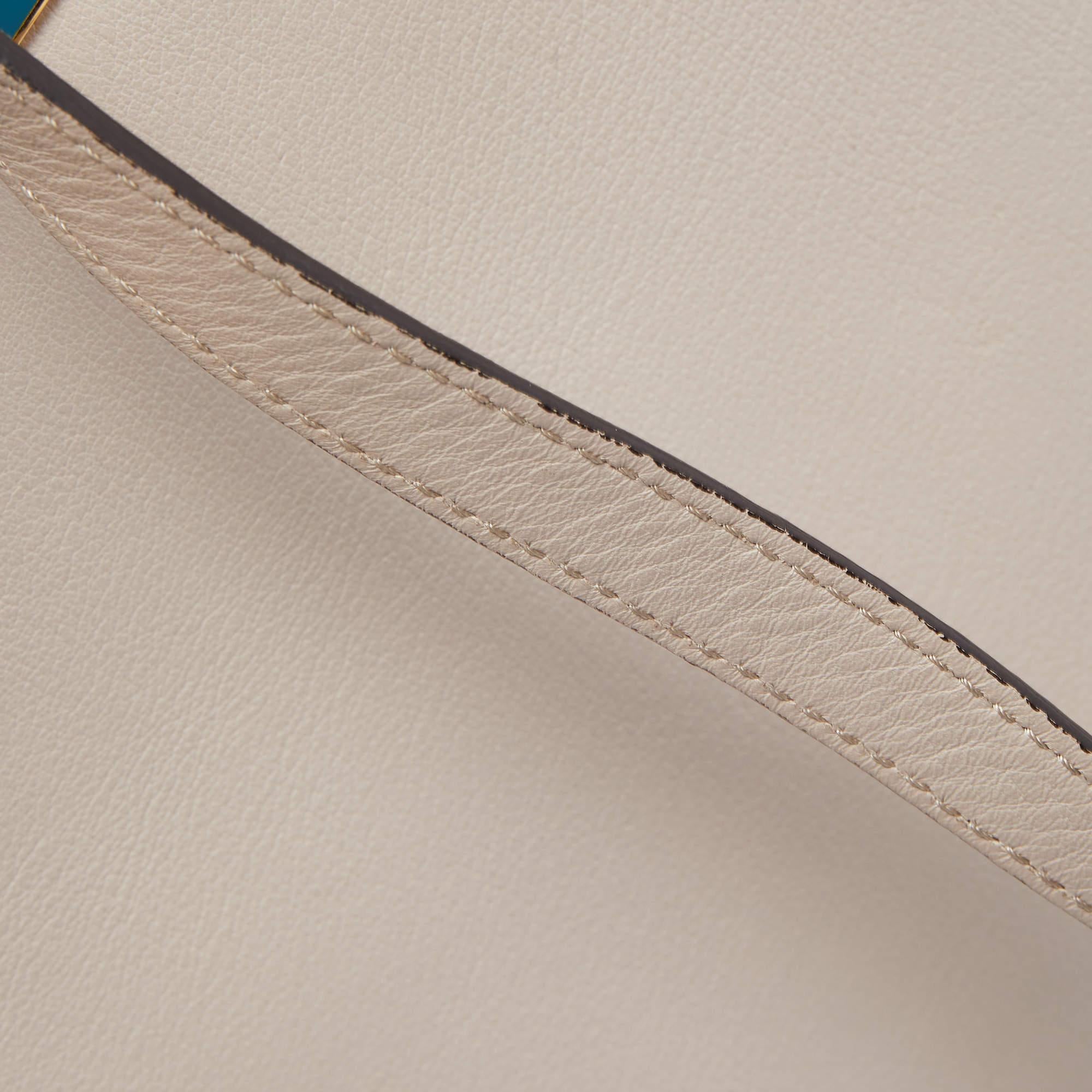 Fendi Grey/Magenta Leather Mini 2Jours Tote For Sale 1